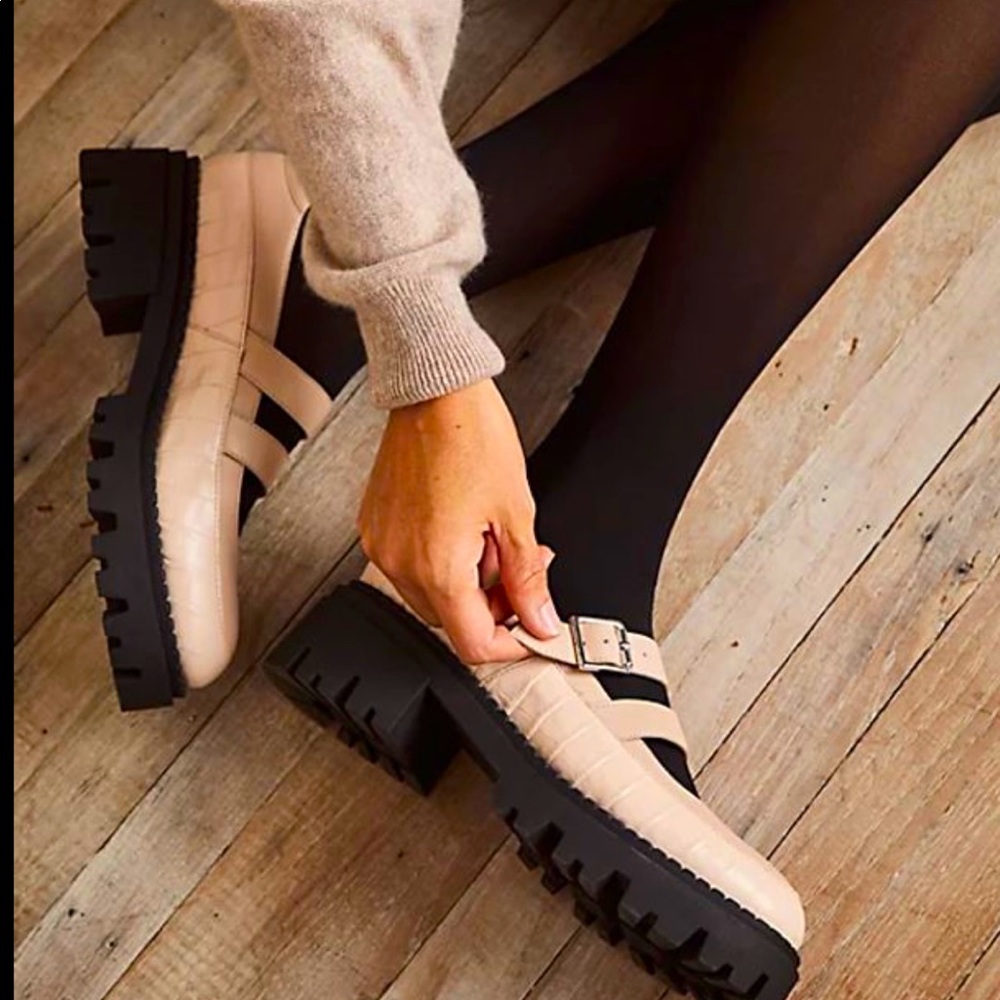 FREE PEOPLE Stella Mary Jane Platform Pump NWOT